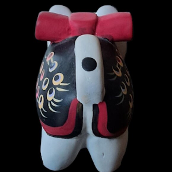 Handmade Japanese Inu Hariko Lucky Dog Figurine 4.5 x 3.5 - Picture 6 of 10